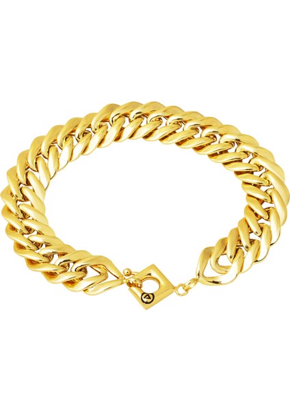 Süzme Halkalı Tasarım Bileklik 14 Ayar Altın