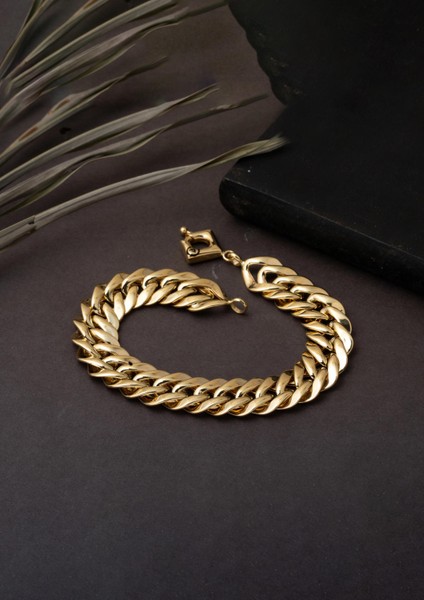 Süzme Halkalı Tasarım Bileklik 14 Ayar Altın modelleri