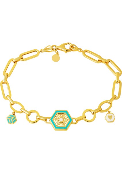 Mineli Pandora 14 Ayar Italyan Altın Bileklik