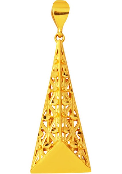 Kalemli Üçgen Tasarım 22 Ayar Kolye Ucu