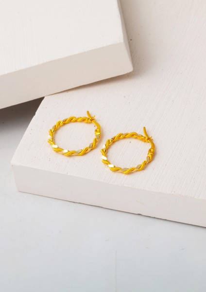 Burma Halka Altın Küpe 14 Ayar 2 Cm. Çaplı fiyatları