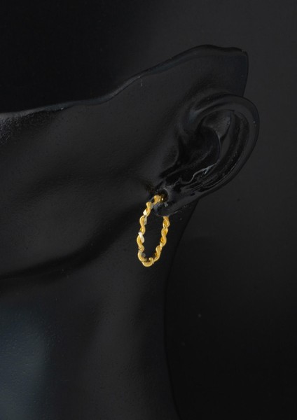 Burma Halka Altın Küpe 14 Ayar 2 Cm. Çaplı modelleri