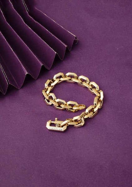 Kare Halkalı 14 Ayar Altın Zincir Bileklik fiyatları