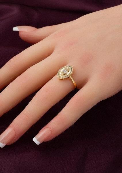 Markiz Kesim Baget Altın Yüzük 14 Ayar fiyatları