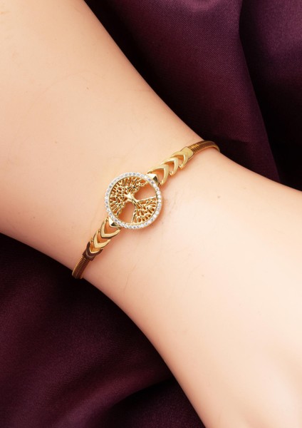 Hayat Ağacı Balıksırtı Altın Bileklik 14 Ayar fiyatları