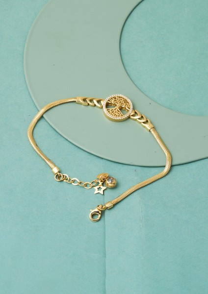 Hayat Ağacı Balıksırtı Altın Bileklik 14 Ayar indirimleri