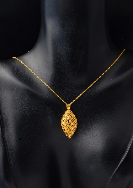 Yaprak Model 22 Ayar Altın Kolye modelleri