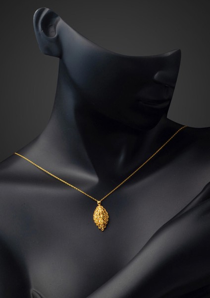 Yaprak Model 22 Ayar Altın Kolye fırsatları