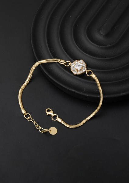 14 Ayar Prenses Baget Taşlı Altın Bileklik indirimleri