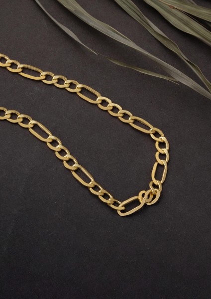 Kalın Figaro 14 Ayar Zincir Kolye 50 Cm. fırsatları