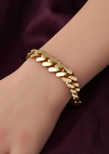 14 Ayar Süzme Gurmet Zincirli Altın Bileklik fırsatları