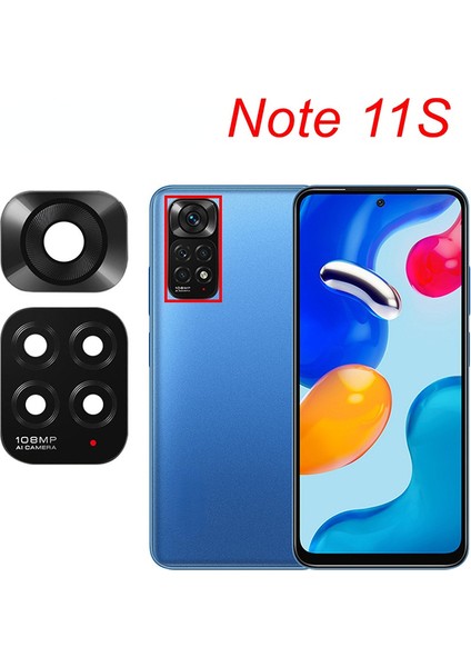 Xiaomi Redmi Note 11S Arka Kamera Camı Lens Yapışkanlı