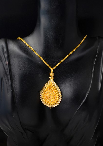 Antik Tasarım Zincirli Altın Kolye fırsatları