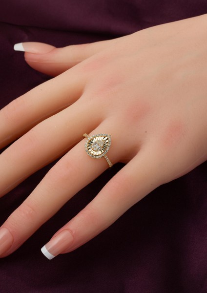 Damla Model Baget Altın Yüzük 14 Ayar fiyatları