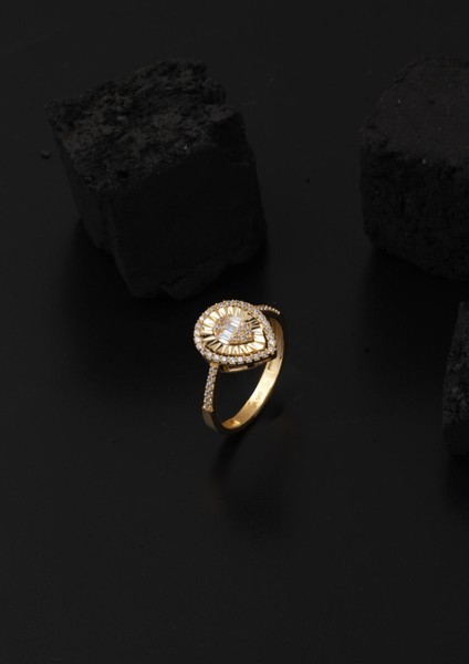 Damla Model Baget Altın Yüzük 14 Ayar modelleri