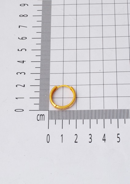 Ajda Altın Halka Küpe 14 Ayar 2 Cm. Çaplı
