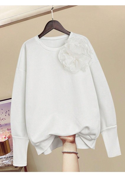 Unity Beyaz Kadın Sweatshirt