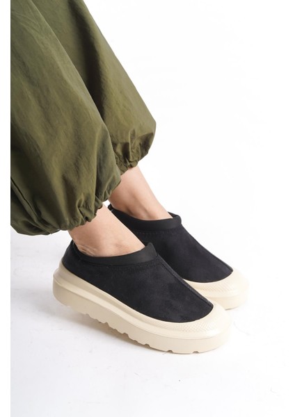 Kadın Içi Kürklü Scuba Kumaş Detaylı Rahat Kalın Taban Günlük Bot fiyatları