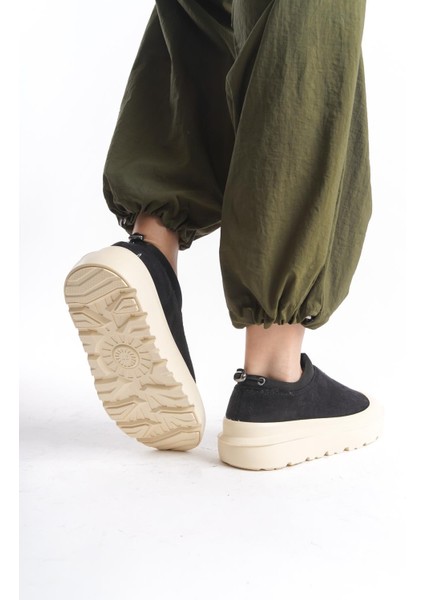 Kadın Içi Kürklü Scuba Kumaş Detaylı Rahat Kalın Taban Günlük Bot modelleri