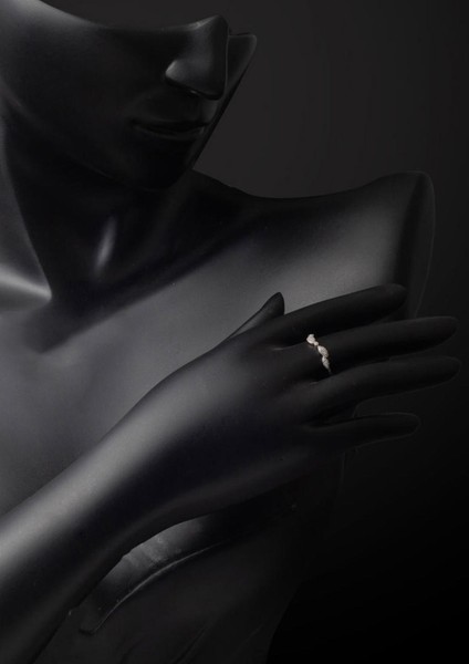 Sarmaşık Model Beyaz Altın Spor Yüzük modelleri