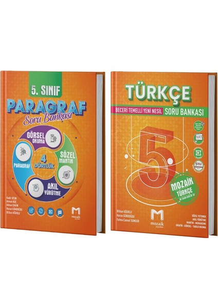 5. Sınıf Türkçe ve Paragraf Soru Bankası Seti 2 Kitap