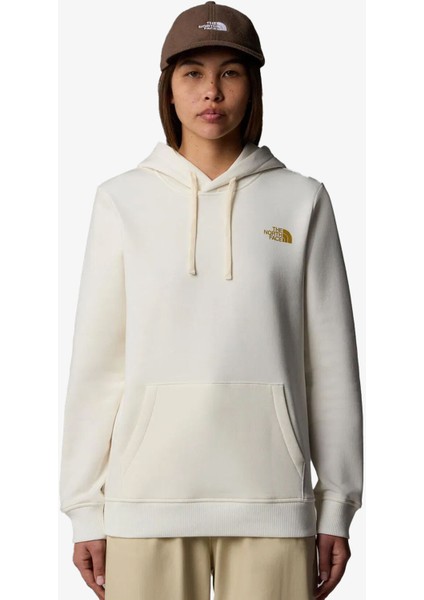 W Hoodıe Topographıc Kadın Beyaz Sweatshirt NF0A89CPQLI1