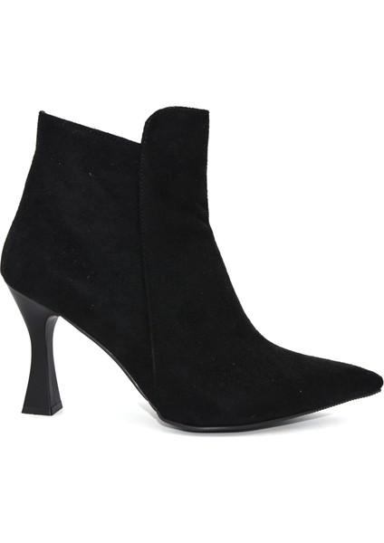 (Oc Shoes) Pena Sivri Burunlu Kadın Ince Topuklu Kısa Bot Siyah modelleri