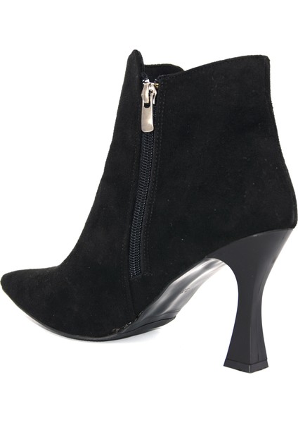 (Oc Shoes) Pena Sivri Burunlu Kadın Ince Topuklu Kısa Bot Siyah fırsatları