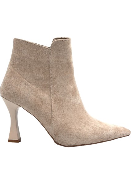 (Oc Shoes) Pena Sivri Burunlu Kadın Ince Topuklu Kısa Bot Ten fiyatları