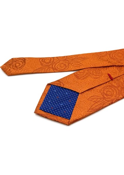 Bionca Style Turuncu Motif Desen Italyan Ipek Kravat İK1821 fiyatları