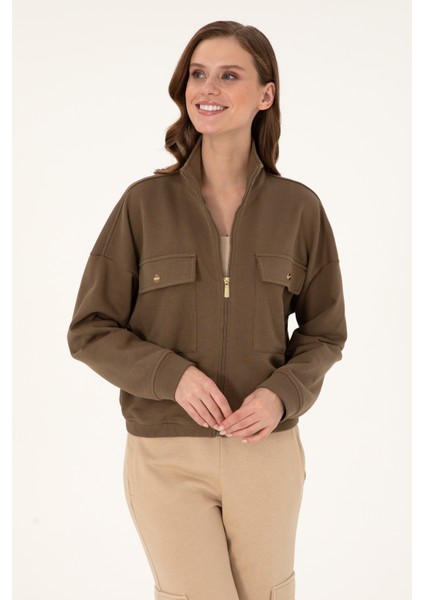 Kadın Haki Sweatshirt 50299001-VR027