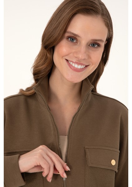 Kadın Haki Sweatshirt 50299001-VR027