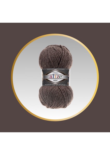 Alize Süperlana Midi El Örgü Ipi 5'li Paket Renk Kodu: 240 Kakao - 100 gr - 170 M