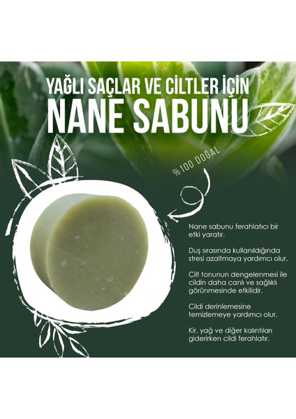 Yağlı Saçlar ve Ciltler Için Nane Sabunu