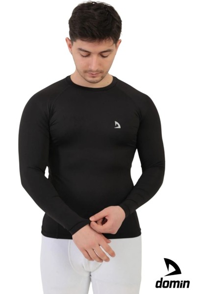 Erkek Siyah Uzun Kollu Compression Fitness Gym Body Tshirt modelleri