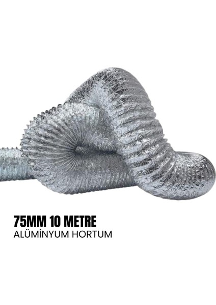 Shuıvan Dizel Isıtıcı 75MM Flexible Hava Hortumu 10 Metre - Alüminyum