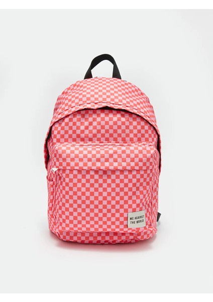 Xsıde Somon Baskılı Baskılı Kadın Sırt Çantası