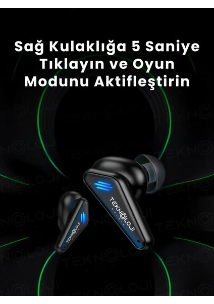 Kulaklık Bluetooth Kablosuz Oyuncu Kulak Içi Mikrofonlu