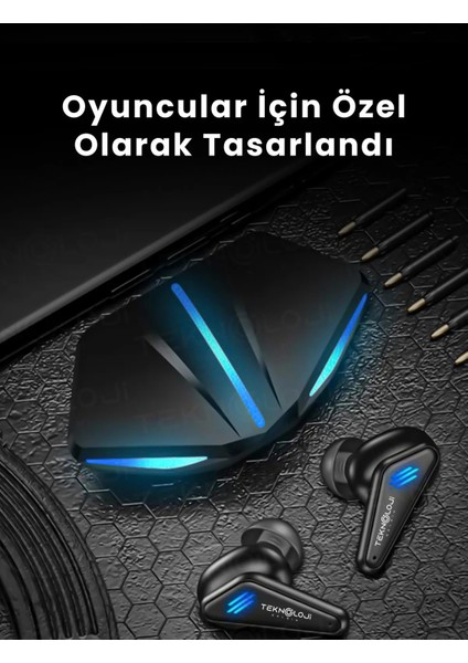 Kulaklık Bluetooth Kablosuz Oyuncu Kulak Içi Mikrofonlu