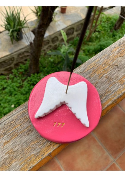 Seramik Tütsülük Pembe Melek Kanatlı Anneye Hediye