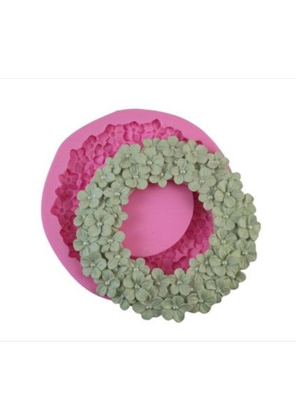 15CM Yuvarlak Çerçeve Menekşe Çiçek Silikon Kalıp K-191 fiyatları