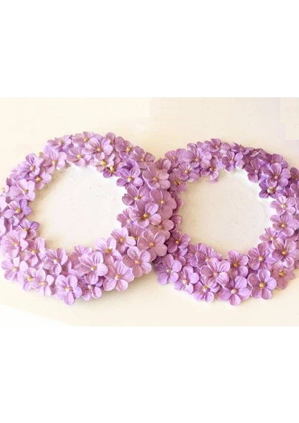 15CM Yuvarlak Çerçeve Menekşe Çiçek Silikon Kalıp K-191 indirimleri