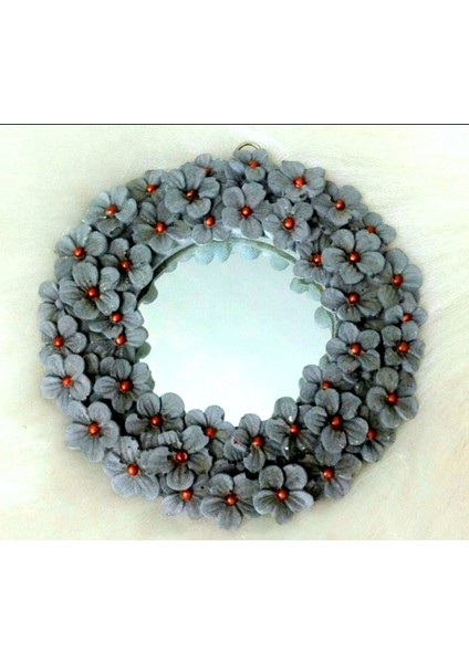 15CM Yuvarlak Çerçeve Menekşe Çiçek Silikon Kalıp K-191