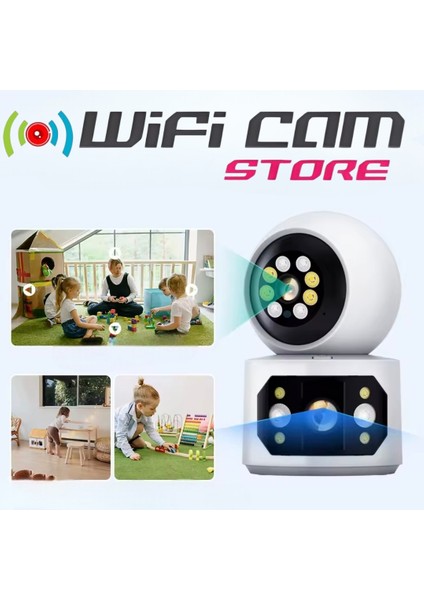 Çift Kameralı Wifi Iç Ortam Kamerası O-Kam Pro Yazılım Tek Tuş Ile Telefonu Arama Özelliği