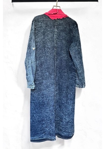 Pamuk Garnili Kot Kaftan-Fuşya