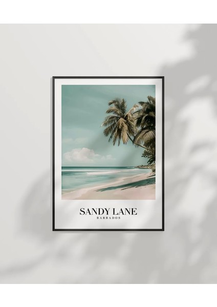 Çerçevesiz Poster Sandy Lane Barbados Tropik Sahil