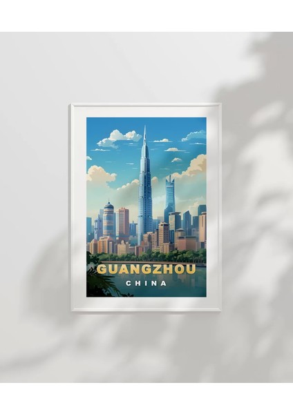 Çerçevesiz Poster Ihtişamlı Guangzhou Gökdelenleri