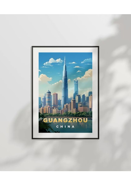 Çerçevesiz Poster Ihtişamlı Guangzhou Gökdelenleri