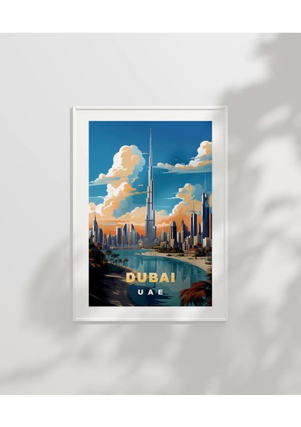 Çerçevesiz Poster Dubai Burj Khalifa Kulesi