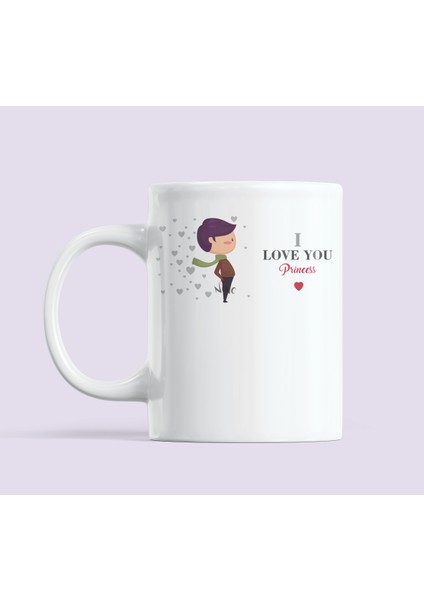 I Love You Aşıklar Çift Sevgililer Günü Hediyelik Baskılı Kupa Bardak